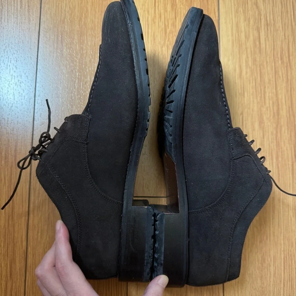 COLE HAAN City Brown Suede Lace Up Thick Sole Oxfords Size 10